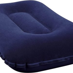 Cuscino gonfiabile campeggio portatile viaggio velluto mare riposo floccato blu