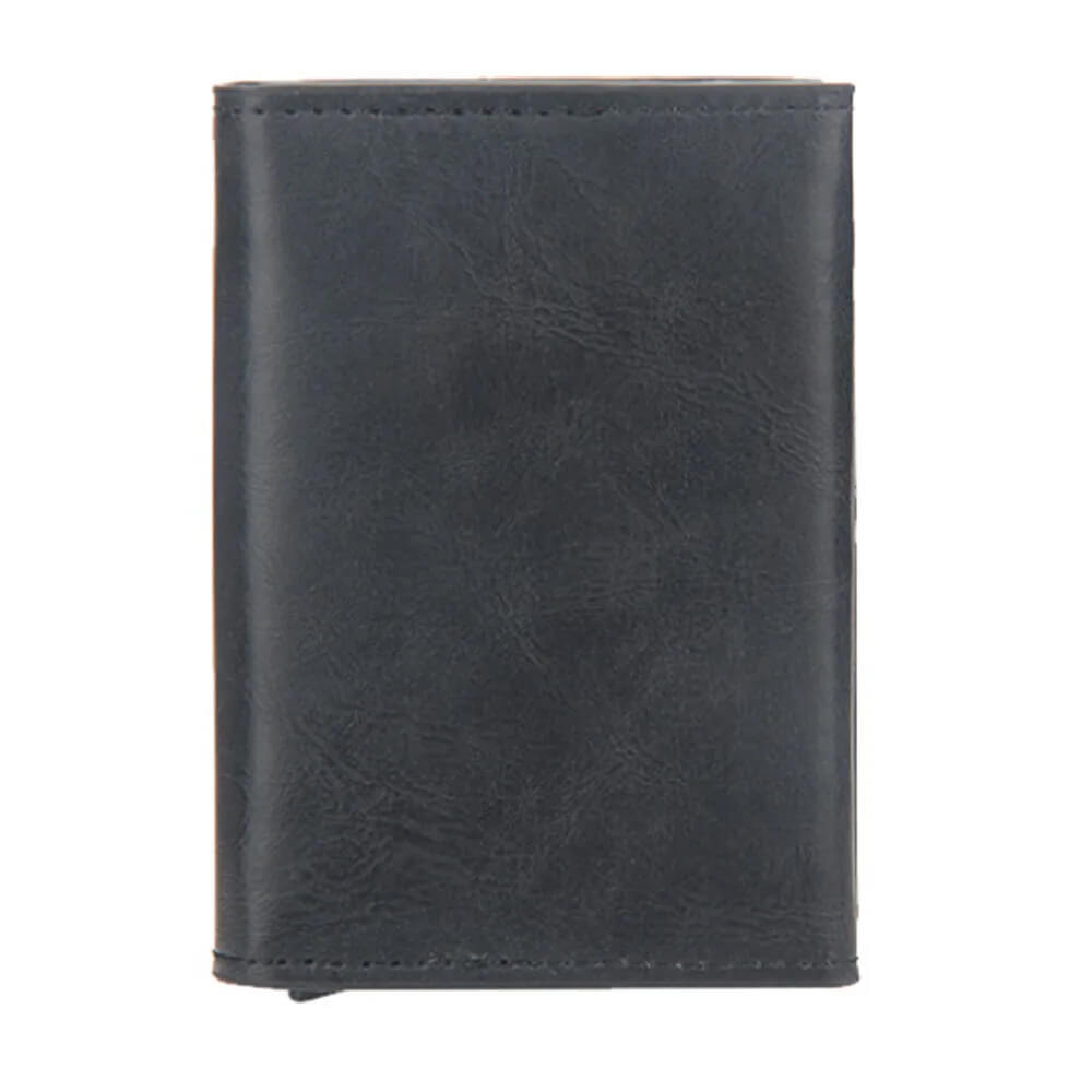 Portafoglio Uomo Porta Carte di Credito Monete Slim Piccolo Sottile Zip RFID - immagine 6