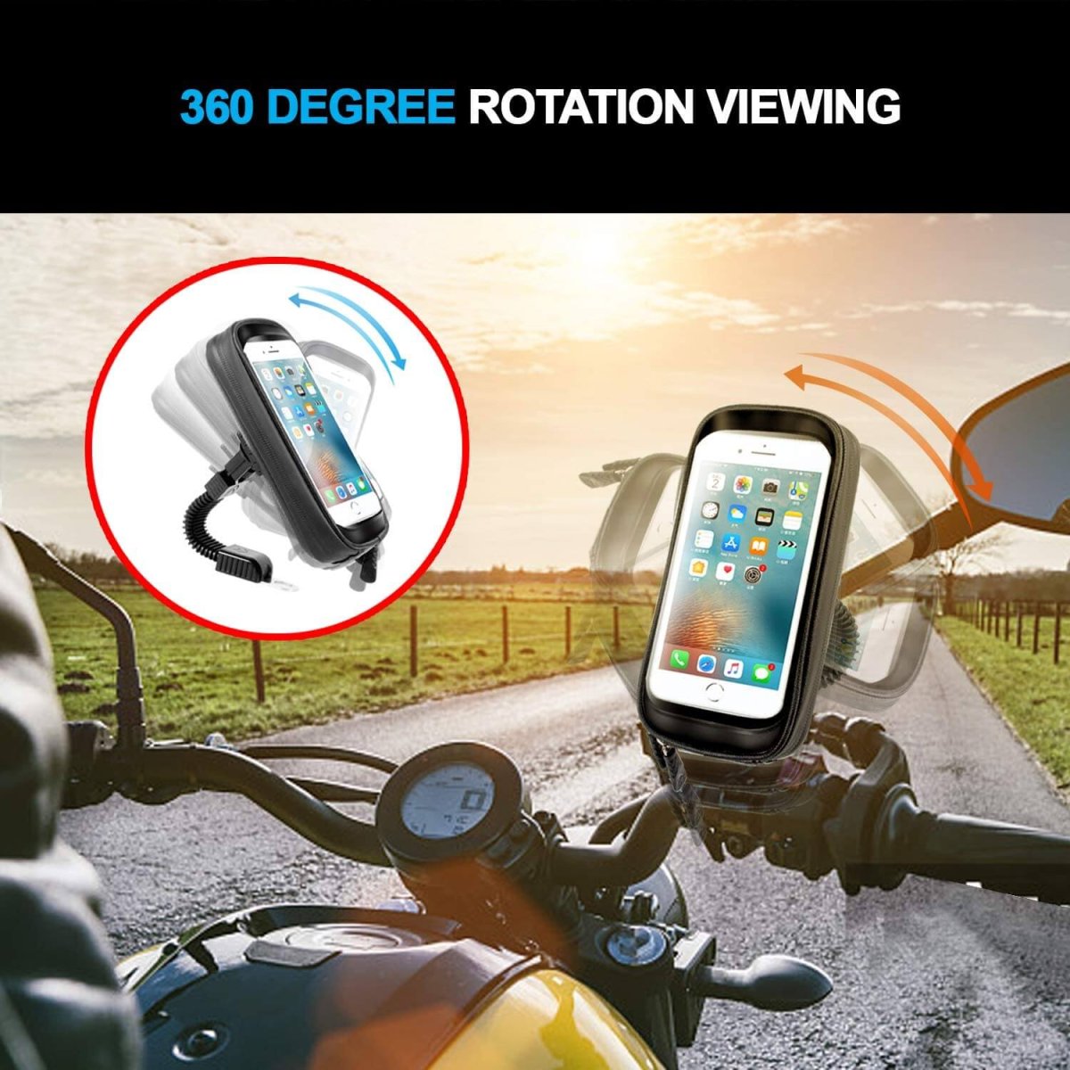 Supporto per moto cellulare smartphone impermeabile borsa accessori - immagine 5