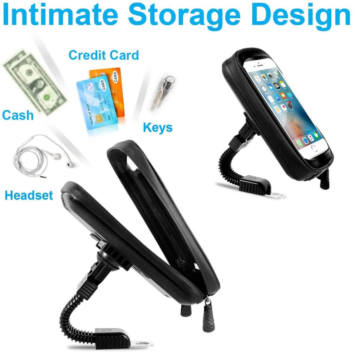 Supporto per moto cellulare smartphone impermeabile borsa accessori - immagine 7