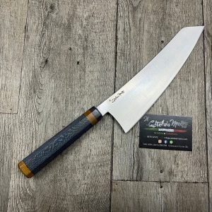 COLTELLO KIRITSUKE – LAMA 23,5 CM  – IMPUGNATURA OTTAGONALE IN RADICA STABILIZZATA – INCISIONE GRATUITA