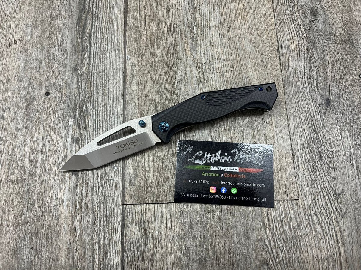 TOKISU – COLTELLO TASCABILE NERO – LINERLOCK PERNO – ART. 18537 – INCISIONE LASER GRATUITA - immagine 2