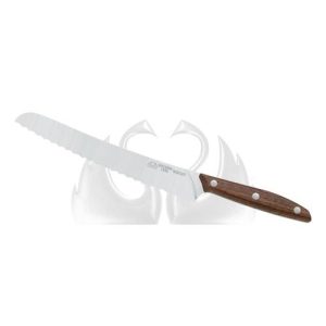 Coltello Pane manico noce DUE CIGNI